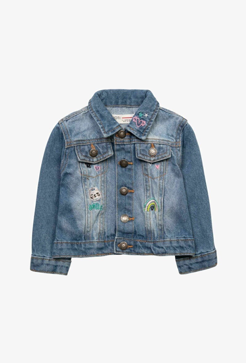 Grossiste Minoti - Veste en jean avec broderies MINOTI (Purrfect 3)
