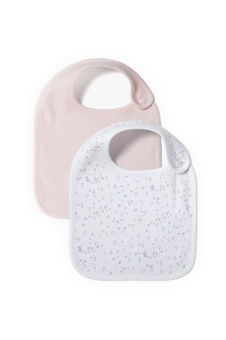 Grossiste Minoti - Lot de 2 bavoirs roses (14BABYBASIC 4) MINOTI