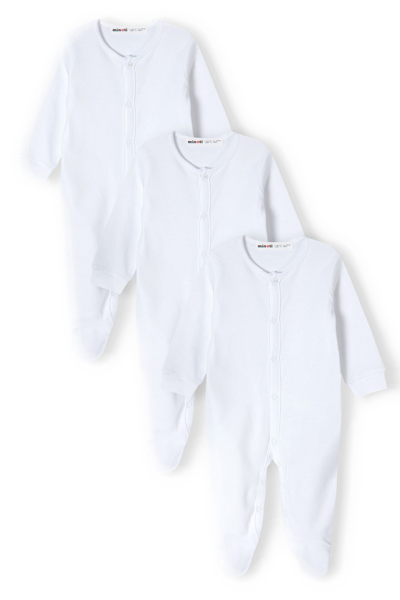 Grossiste Minoti - Lot de 3 grenouillères blanches UNISEX (13BABYBASIC 1) MINOTI