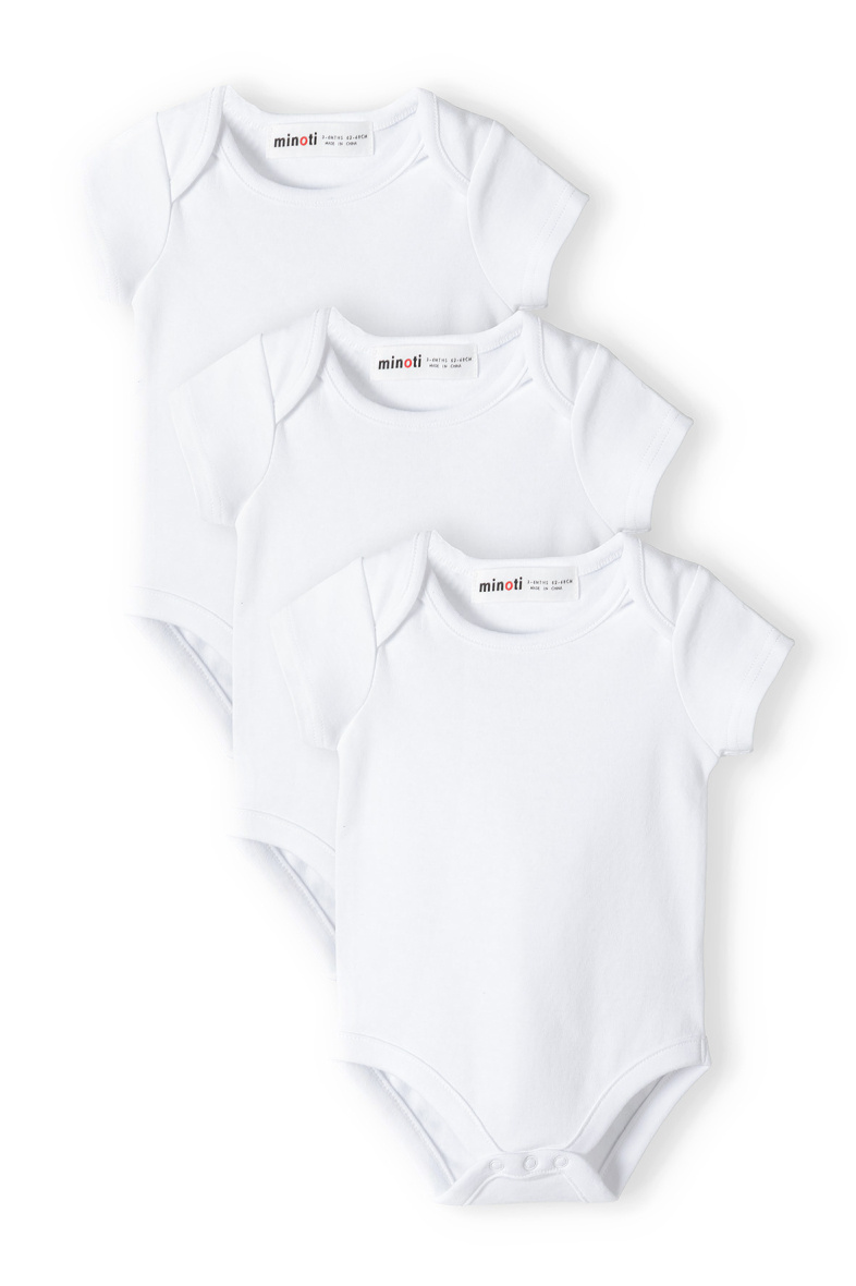 Grossiste Minoti - Lot de 3 bodies blancs UNISEX (13BABYBASIC 2) MINOTI