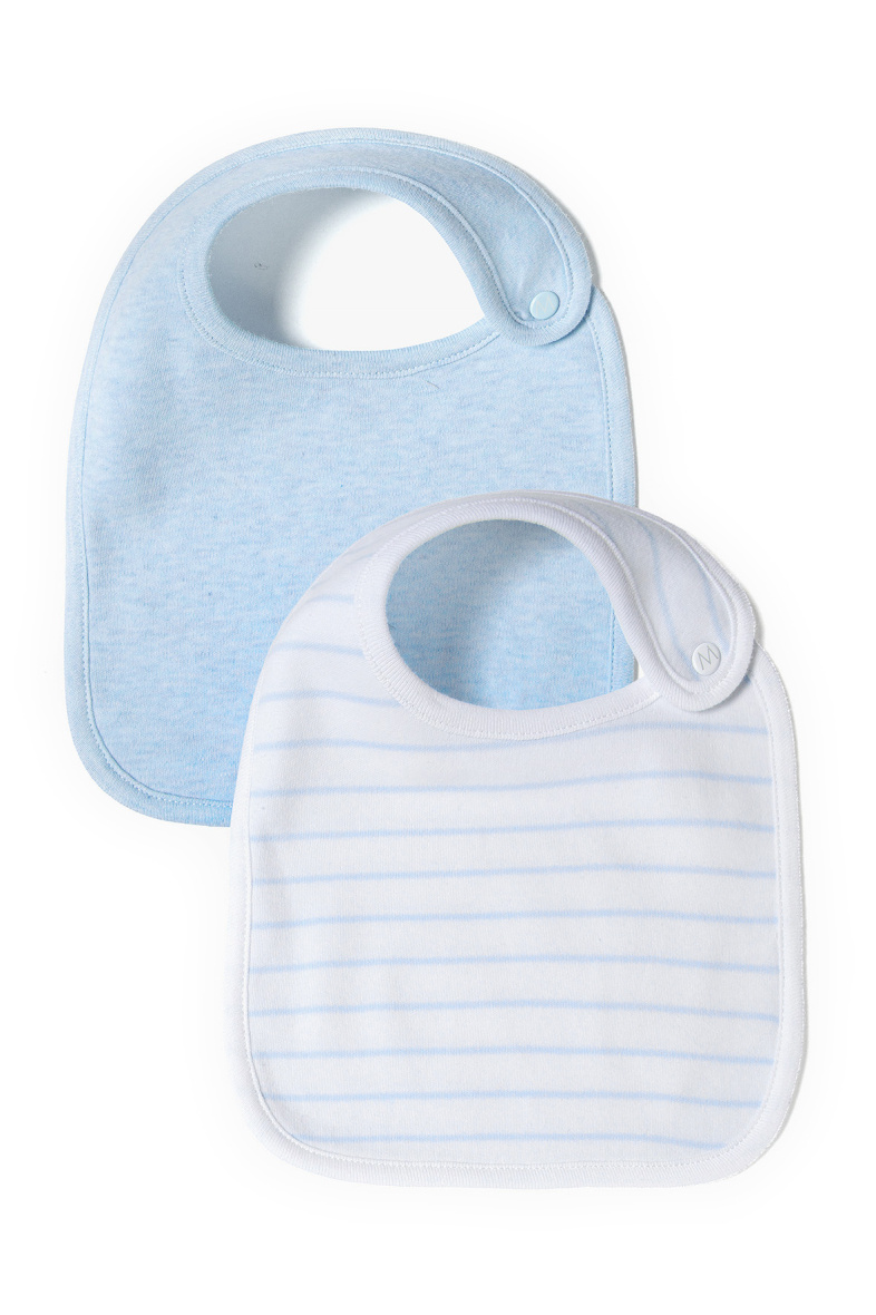 Grossiste Minoti - Lot de 2 bavoirs bleus (13BABYBASIC 10) MINOTI