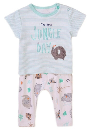Wholesaler Minoti - 2PC STRIPE TSHIRT & AOP LEGGING SET (KOALA 1) 0*12M MINOTI