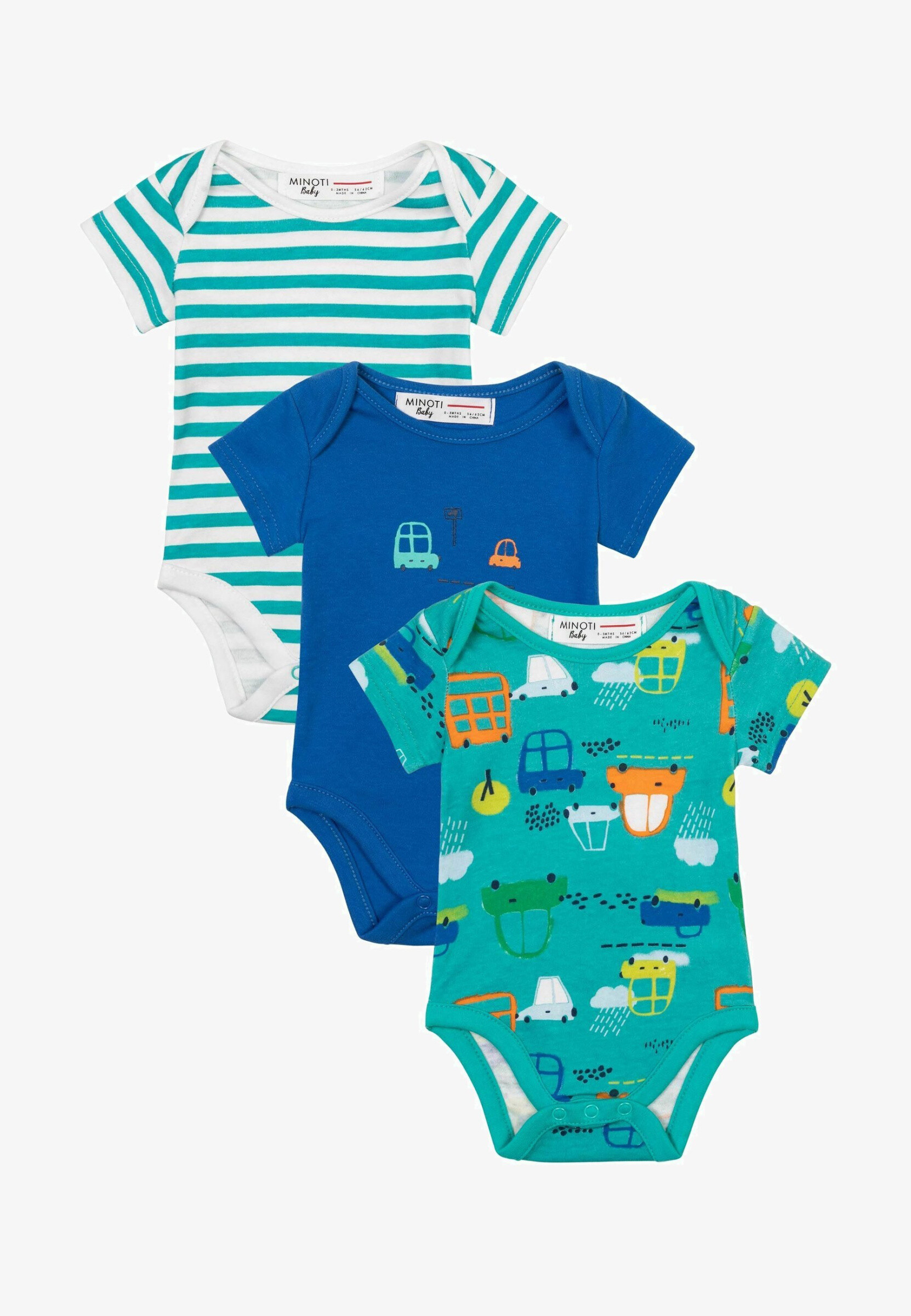 Wholesaler Minoti - 3PK BODYSUITS (TRANSPORT 10) 0*12M MINOTI