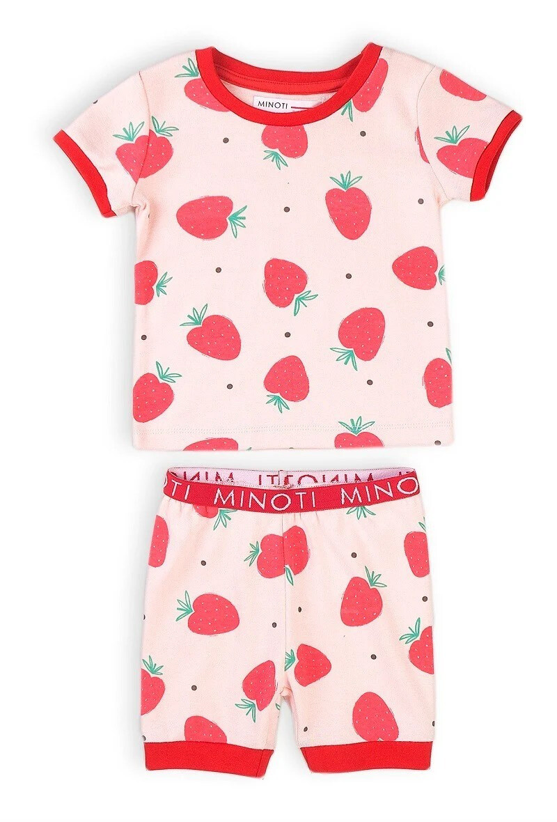 Grossiste Minoti - ENSEMBLE PYJAMA COURT 2 PIÈCES FRAISES FILLE (TG PYJ 9) 3Y*8Y MINOTI