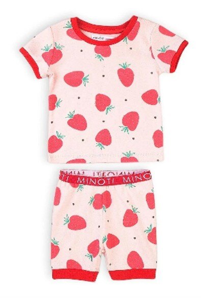 Wholesaler Minoti - GIRLS' STRAWBERRY SHORT SLEEVE 2-PIECE PAJAMA SET (SIZE PYJ 9) 3Y*8Y MINOTI
