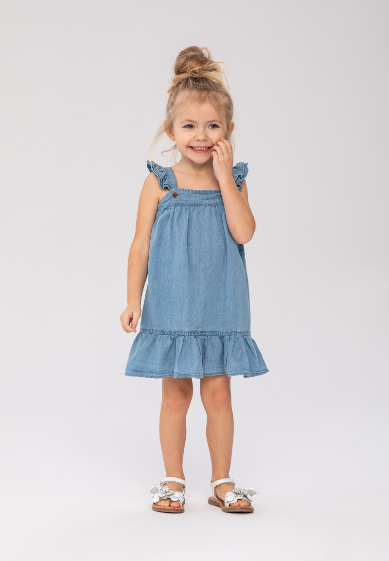 Mayorista Minoti - Vestido niña denim de tirantes (PINEAPPLE 3) MINOTI