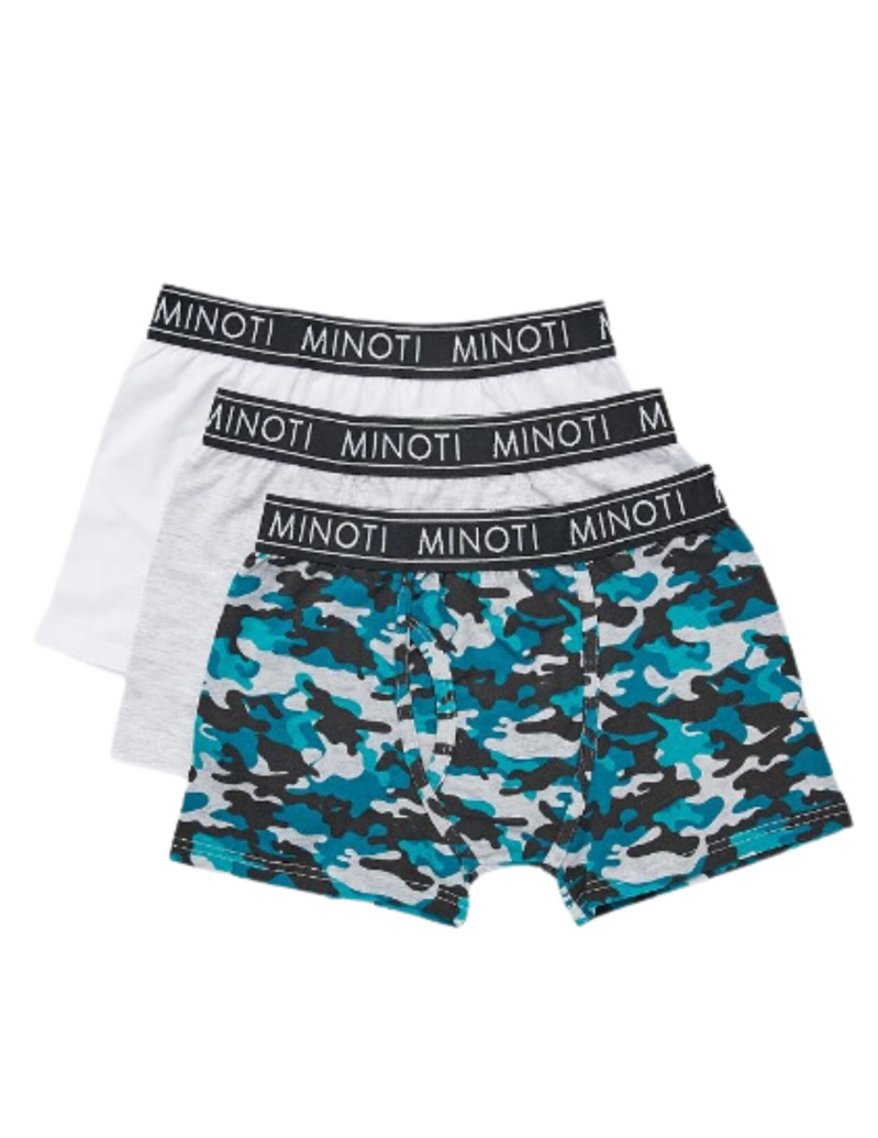 Grossiste Minoti - Lot de 3 boxers camo gris (9B  BRIEF 12)