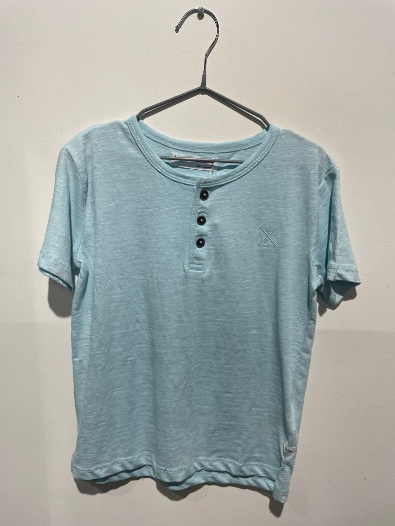 Wholesaler Minoti - Boys lt blue basic slub henley tee