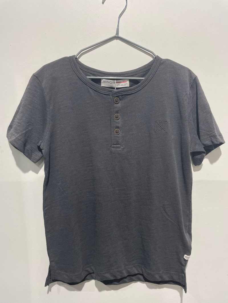 Grossiste Minoti - Tee-shirt manches courtes col tunisien slub MINOTI