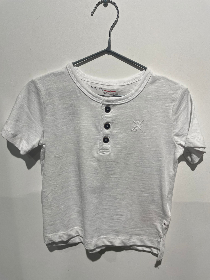 Grossiste Minoti - Tee-shirt manches courtes col tunisien slub MINOTI