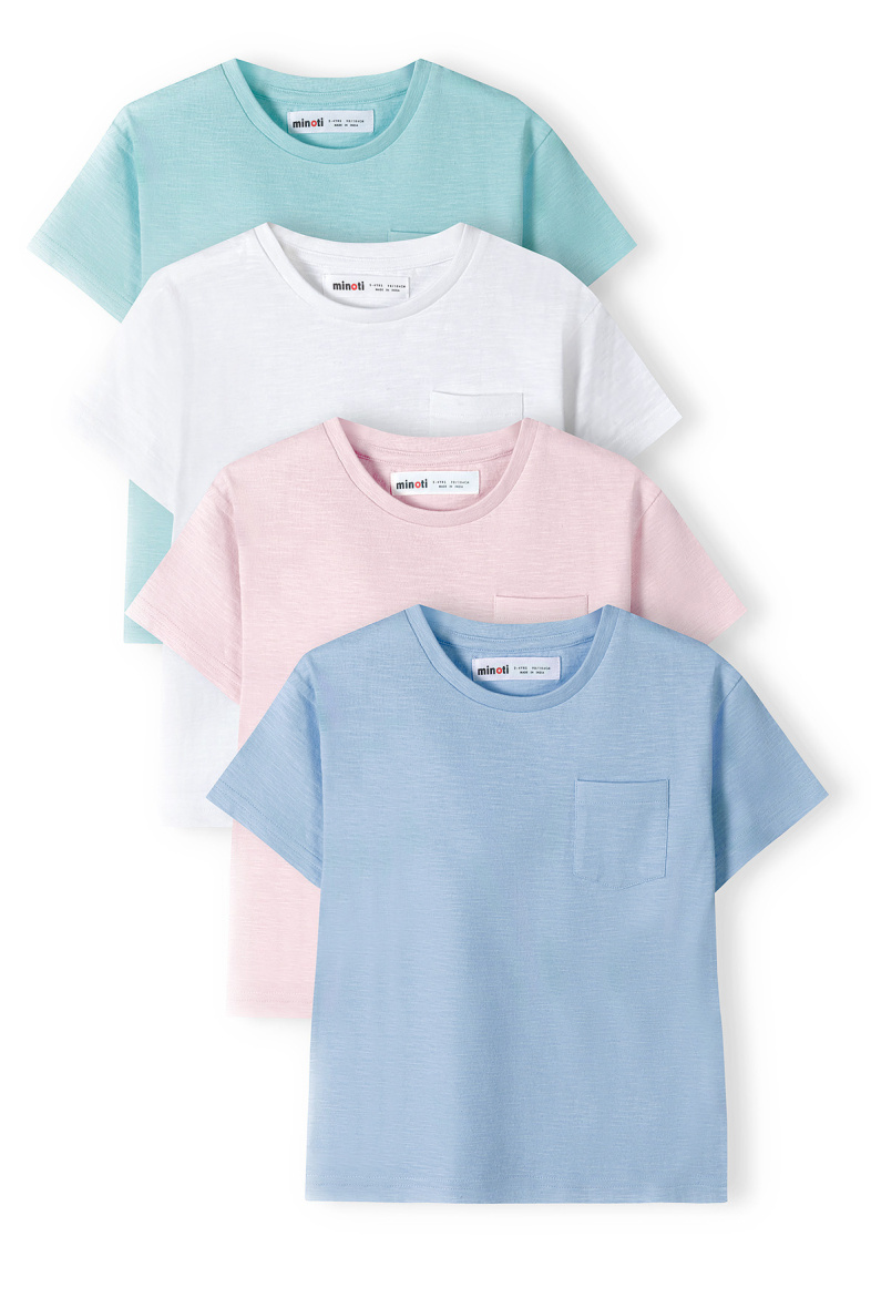 Grossiste Minoti - Lot de 4 t-shirt uni couleurs mélangées (13TEE 50) MINOTI