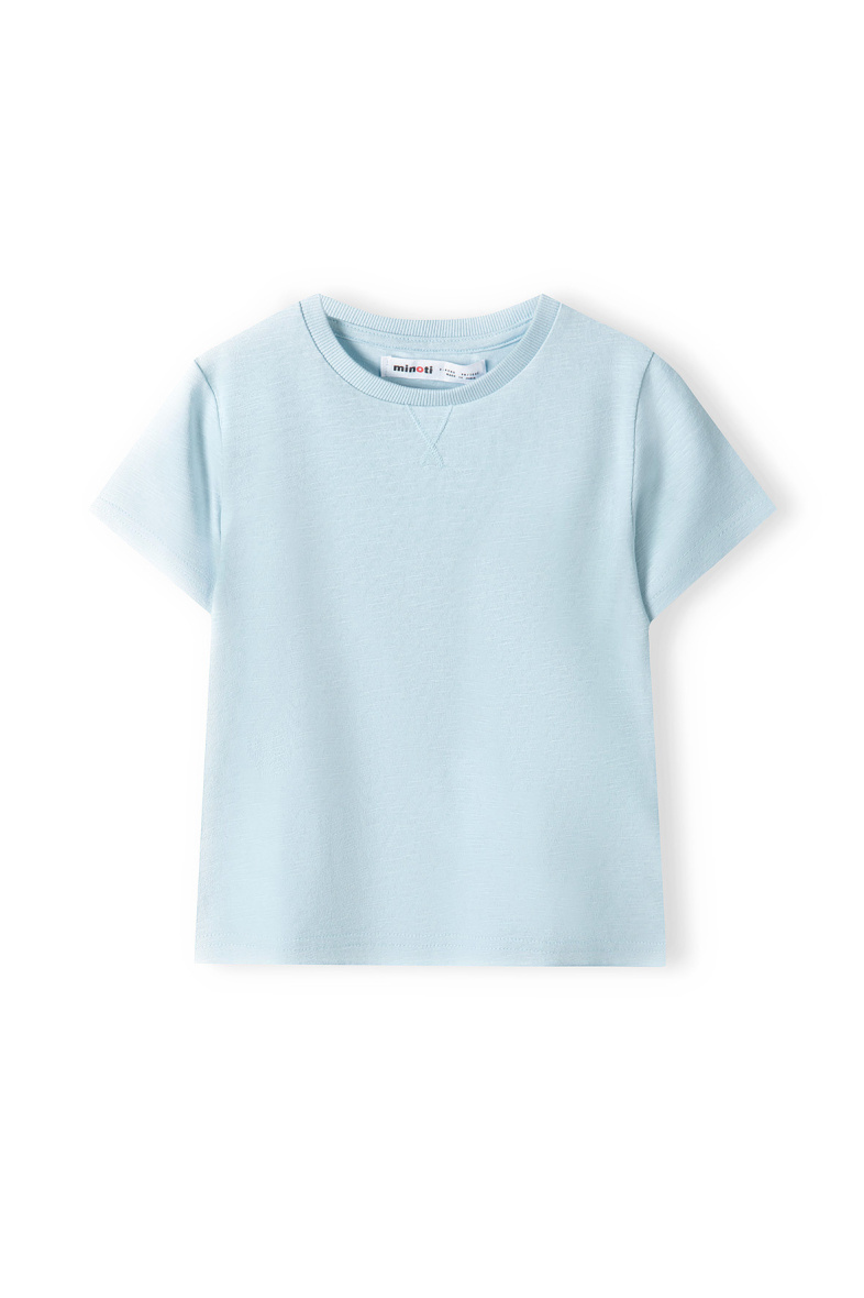 Grossiste Minoti - T-SHIRT UNI BLEU CIEL BASIC (13 TEE 8) MINOTI