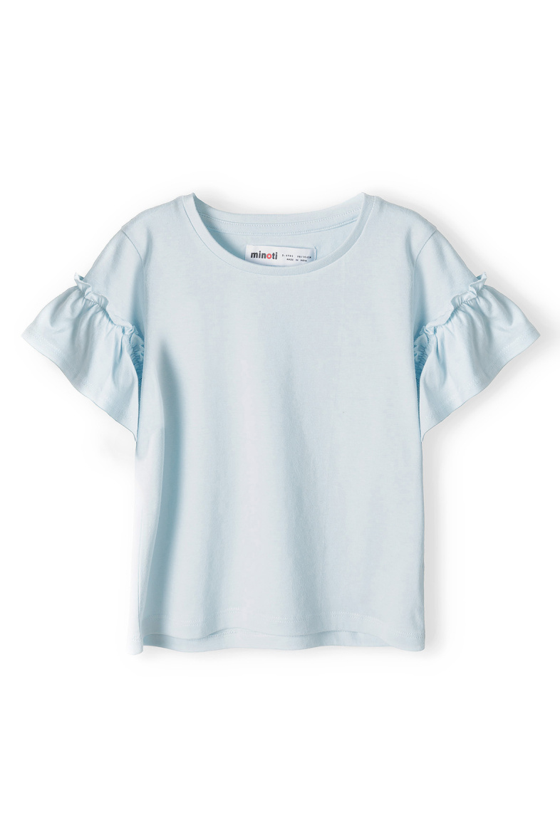 Grossiste Minoti - T-SHIRT MANCHES VOLANTEES CIEL (14 TEE 4) MINOTI