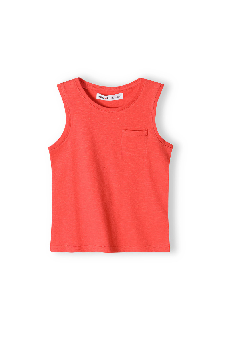 Grossiste Minoti - DEBARDEUR UNI ROUGE (13VEST 7) MINOTI