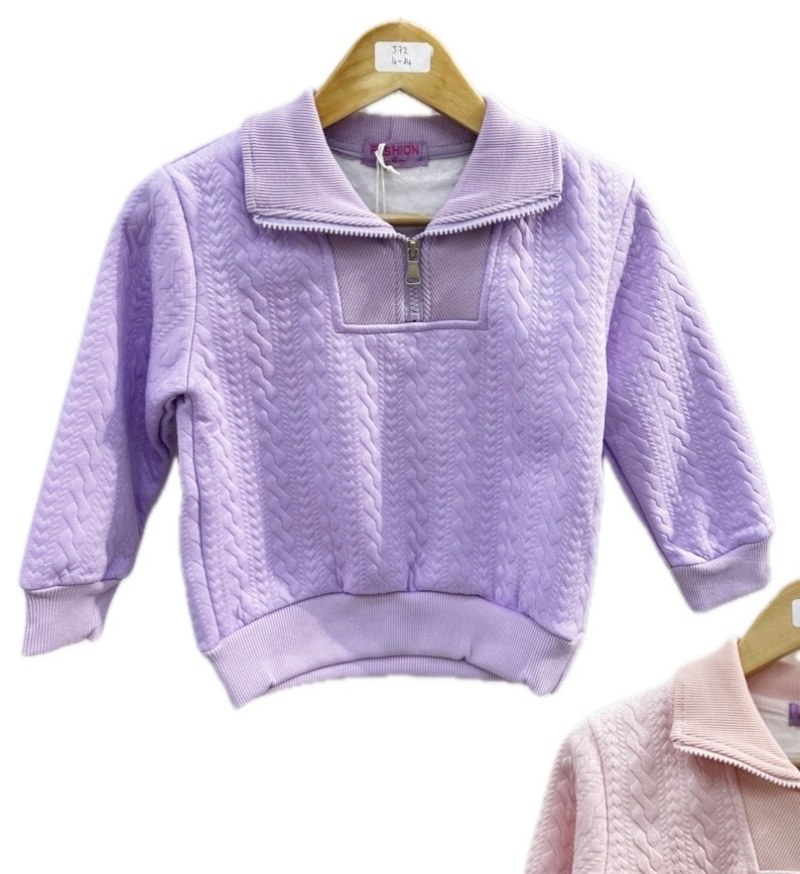 Wholesaler DOPAMINE - Girls' funnel neck sweatshirt