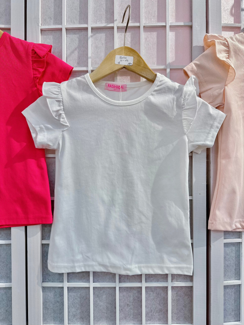 Grossista Mon Ami - T-shirt con balze sulla spalla