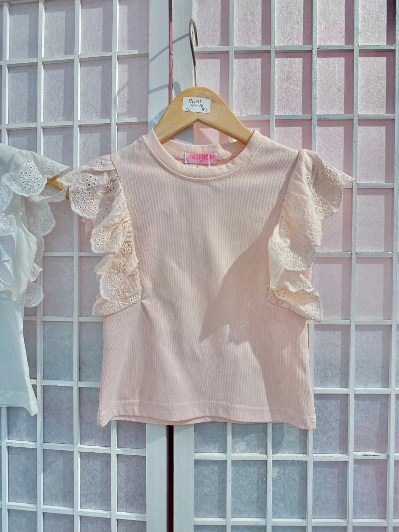 Grossista Mon Ami - T-shirt con balze sulla spalla