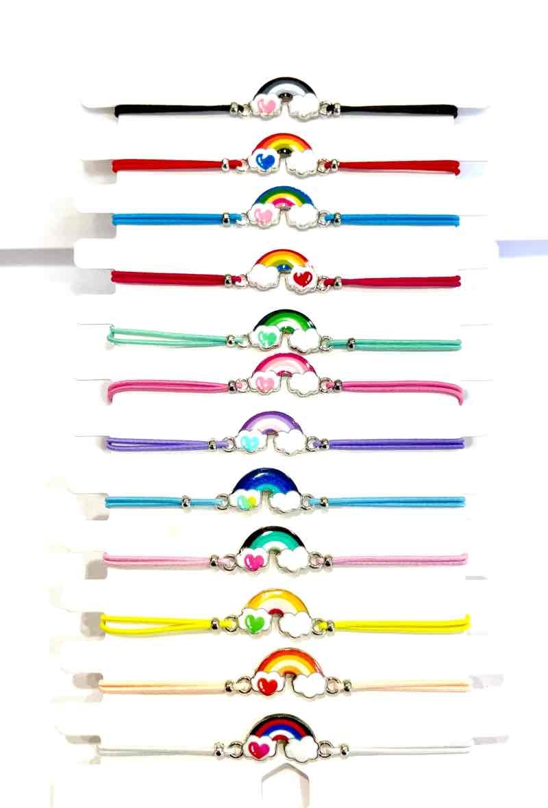 Grossiste MY ACCESSORIES PARIS - Bracelet arc en ciel 12 Couleurs Assorties