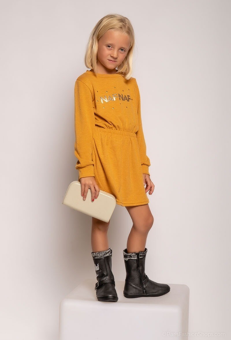 Robe Pull Naf Naf Femme - Taille L, Couleur Marron, Matière Acrylique Et Laine (Neuf Avec étiquettes)