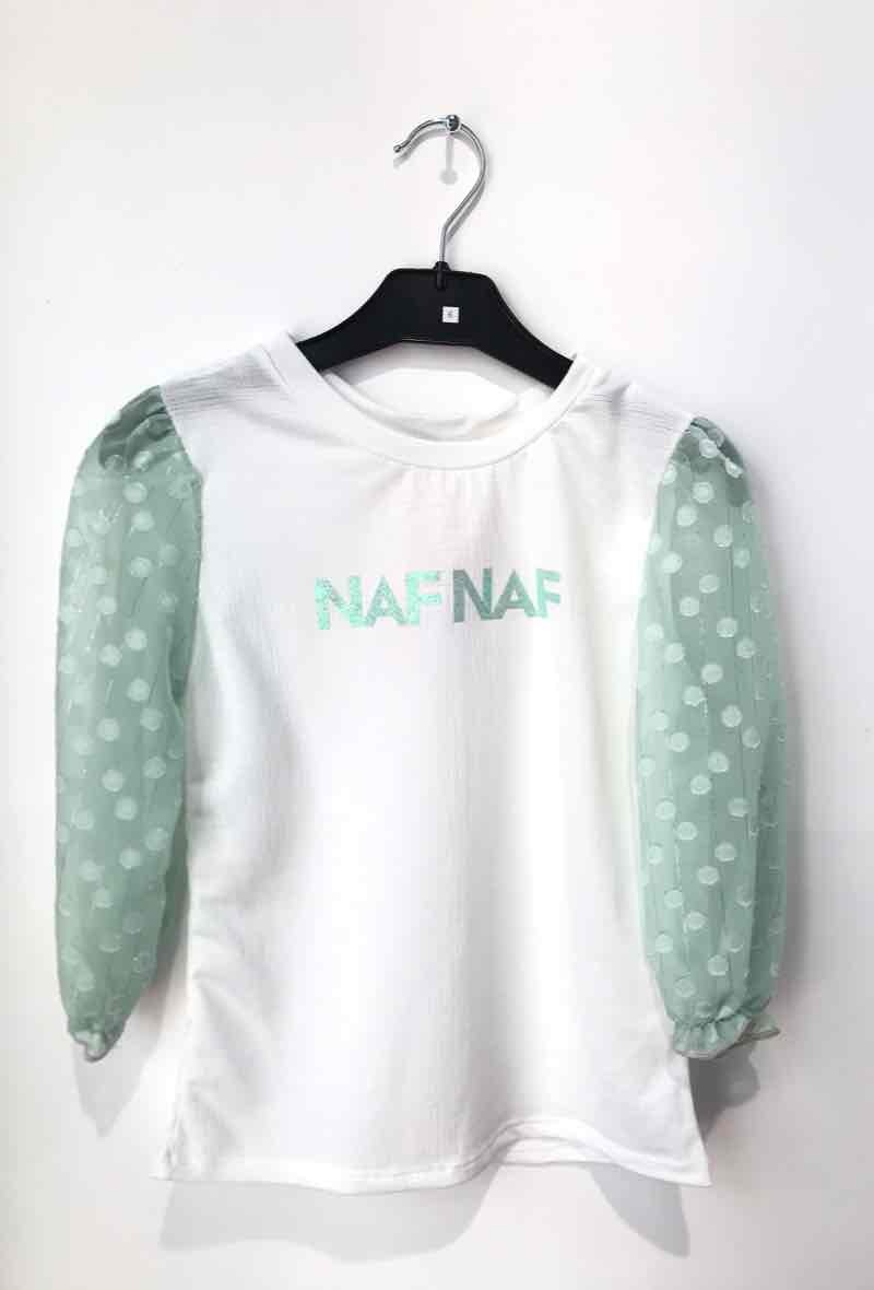 Grossista NAF NAF - Maglietta a maniche lunghe a pois NAF NAF Produzione francese