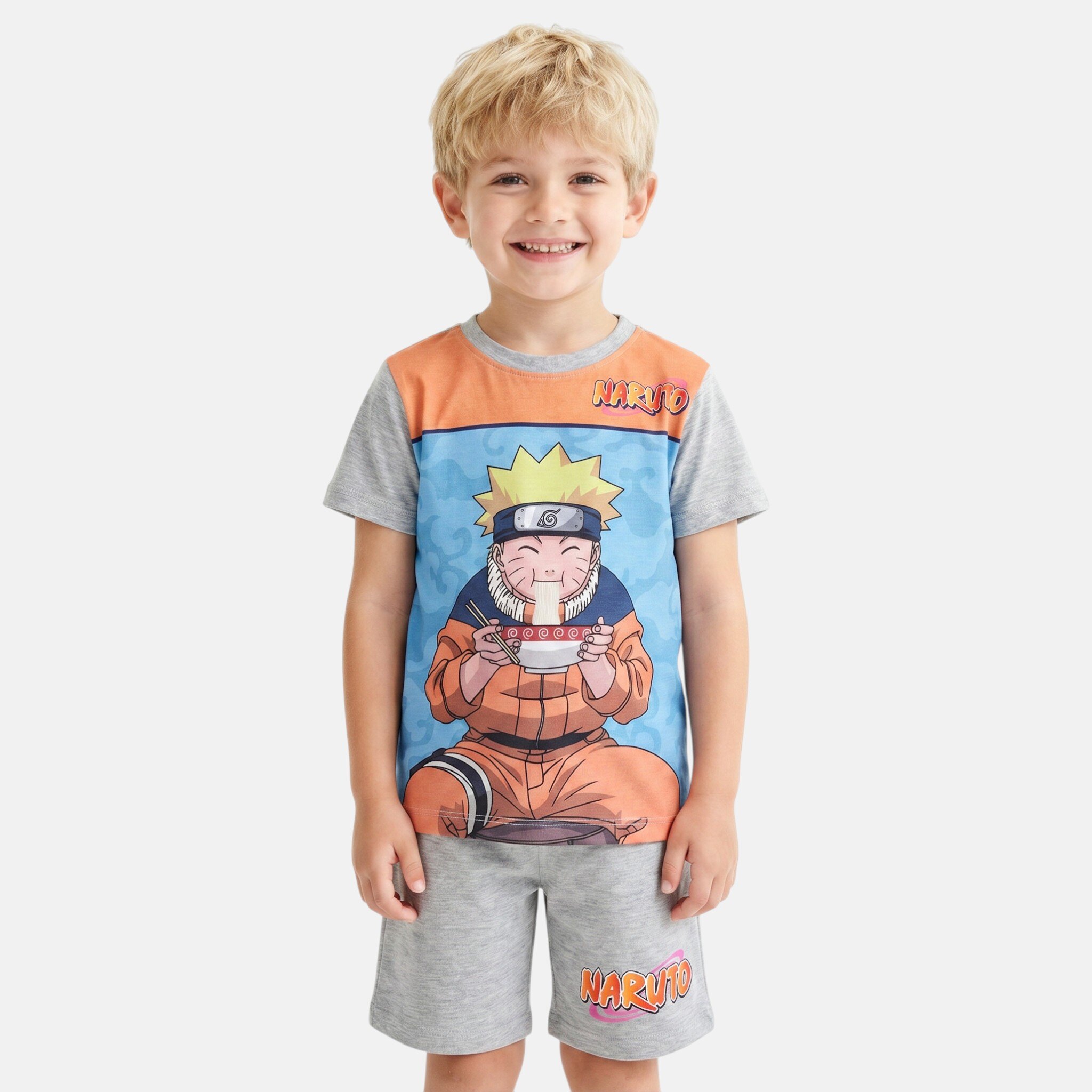 Großhändler Naruto - Naruto T-Shirt und Shorts Set für Jungen