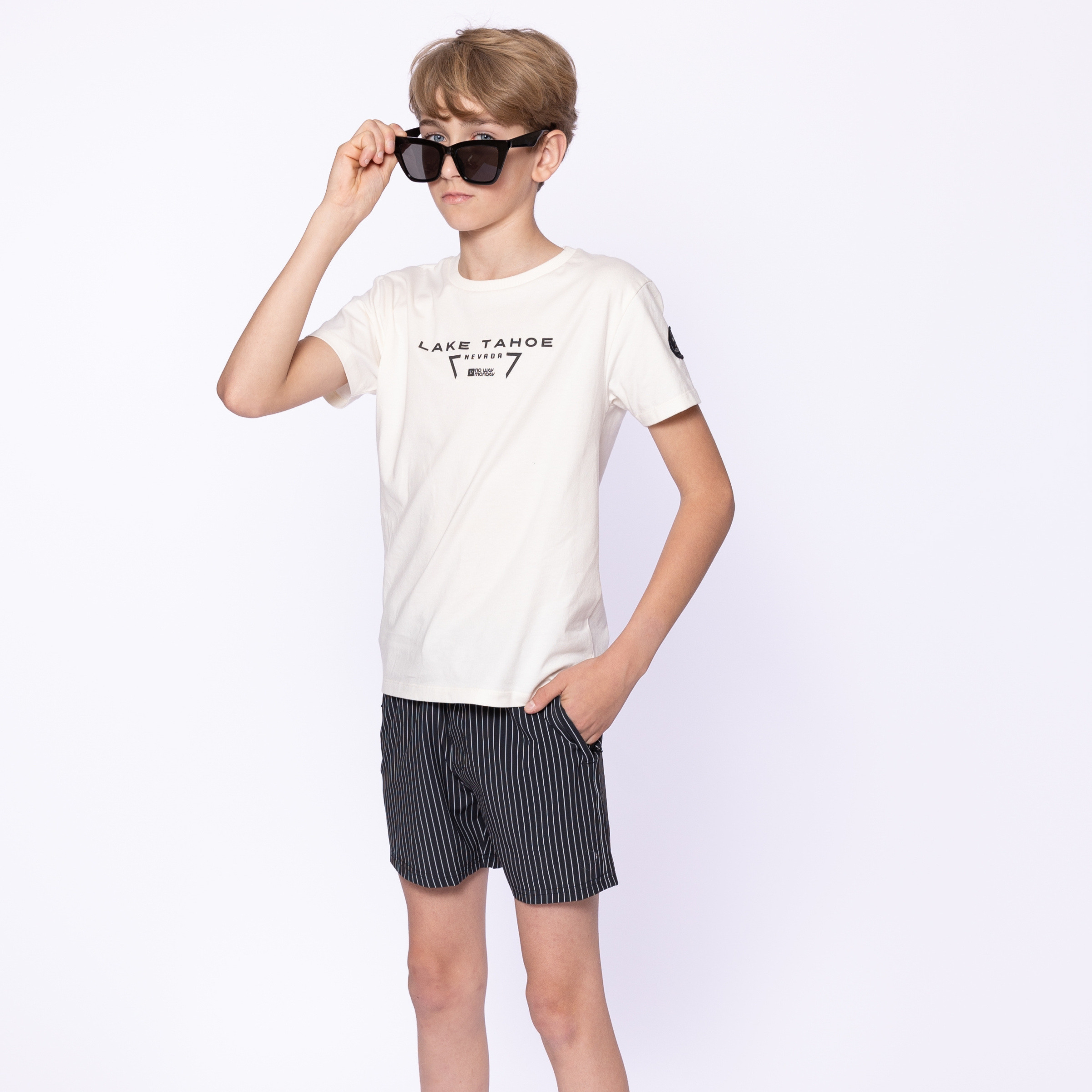 Grossiste BLUE WHITE - T-SHIRT GARÇON