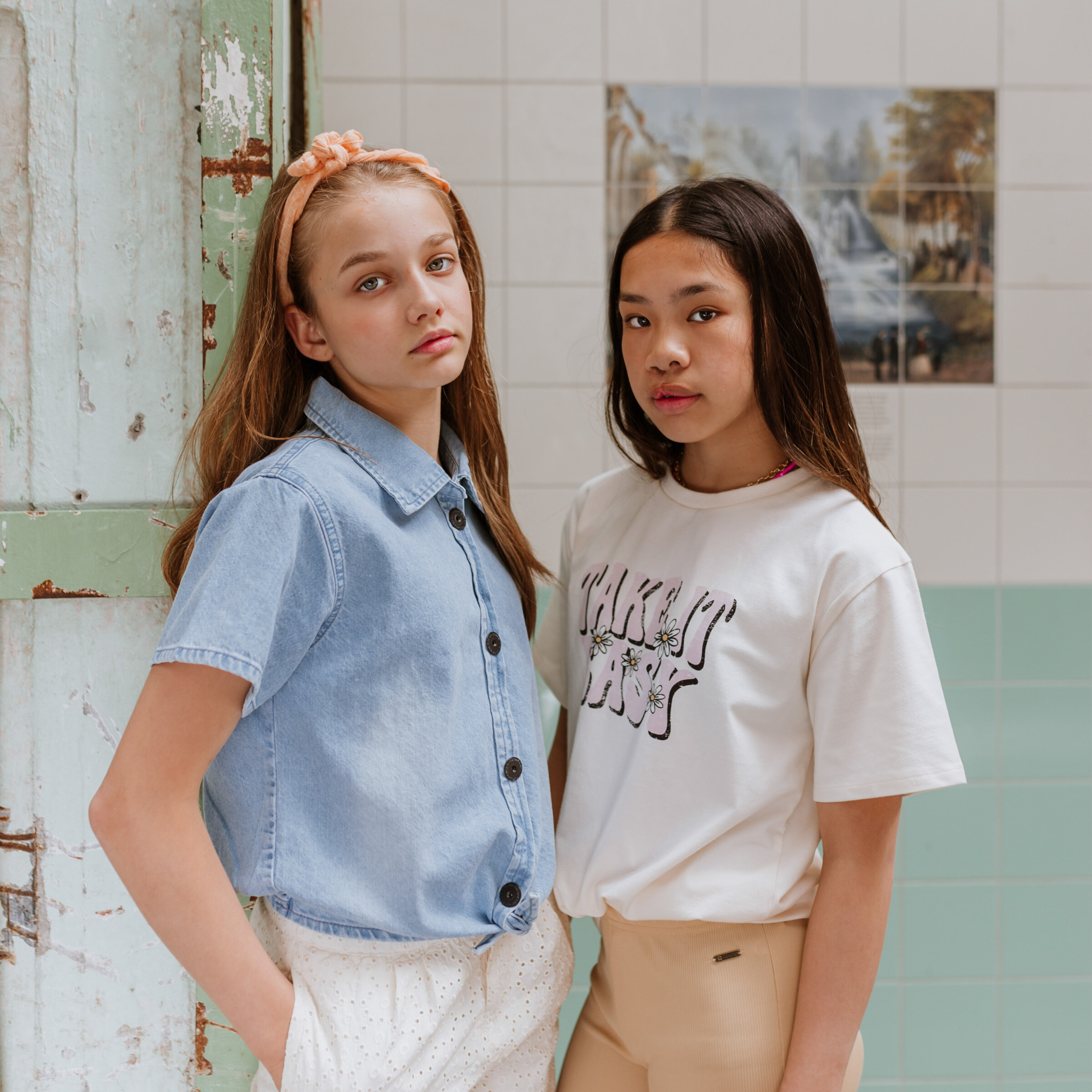 Großhändler BLUE WHITE - Mädchen T-Shirt
