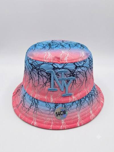 Wholesaler NY - kids' NY electric blue and pink bucket hat Wholesaler NY - kids' NY electric blue and pink bucket hat