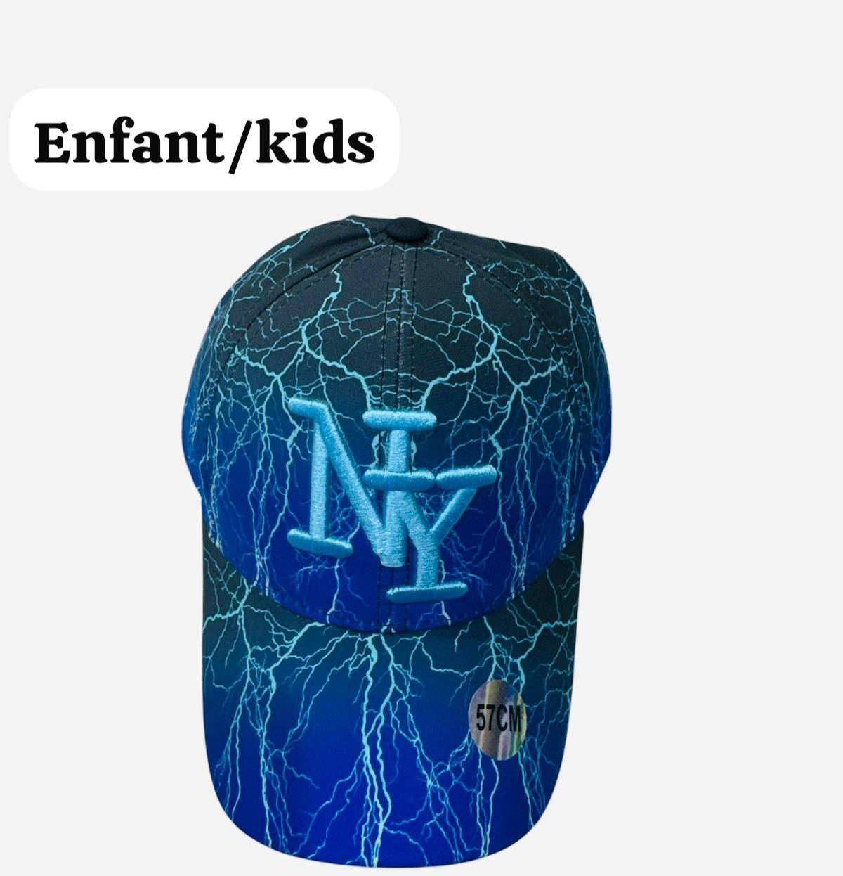 Großhändler NY - Kinder NY Kappe elektrisch königsblau mit blauem Logo