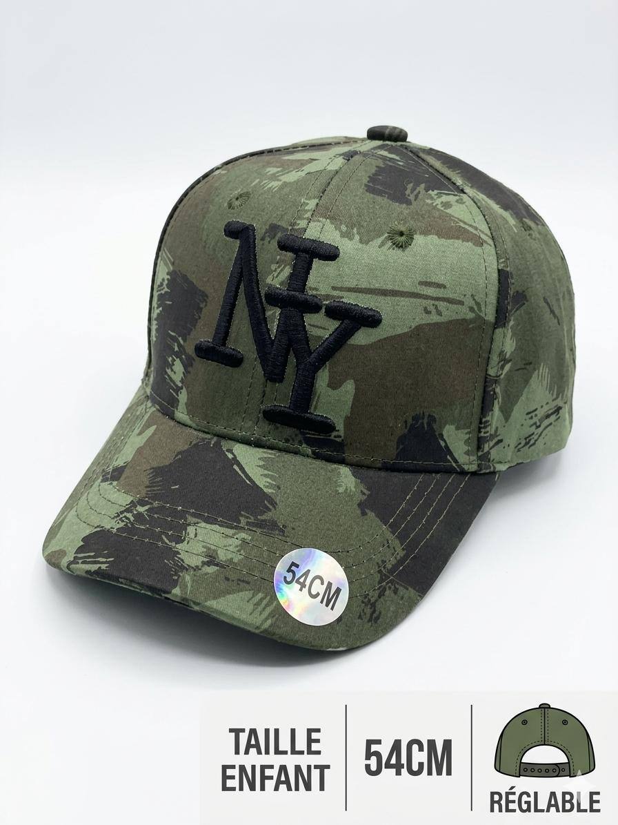 Grossiste NY - Casquette NY enfant chasseur verte