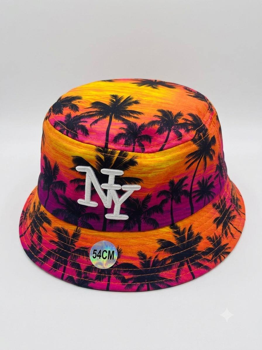 Grossiste NY - Bob NY enfant palmier ciel jaune et rose