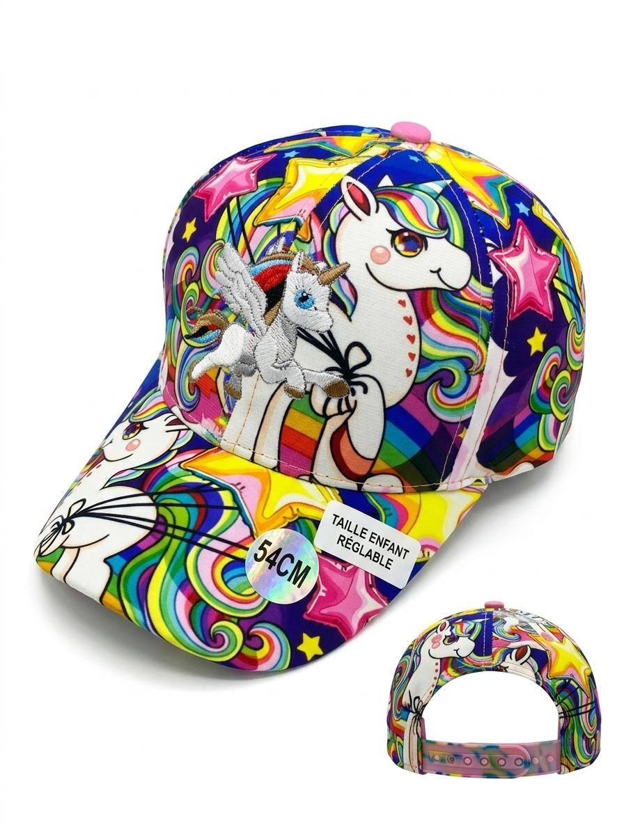 Grossiste NY - Casquette licorne bleu marine étoile