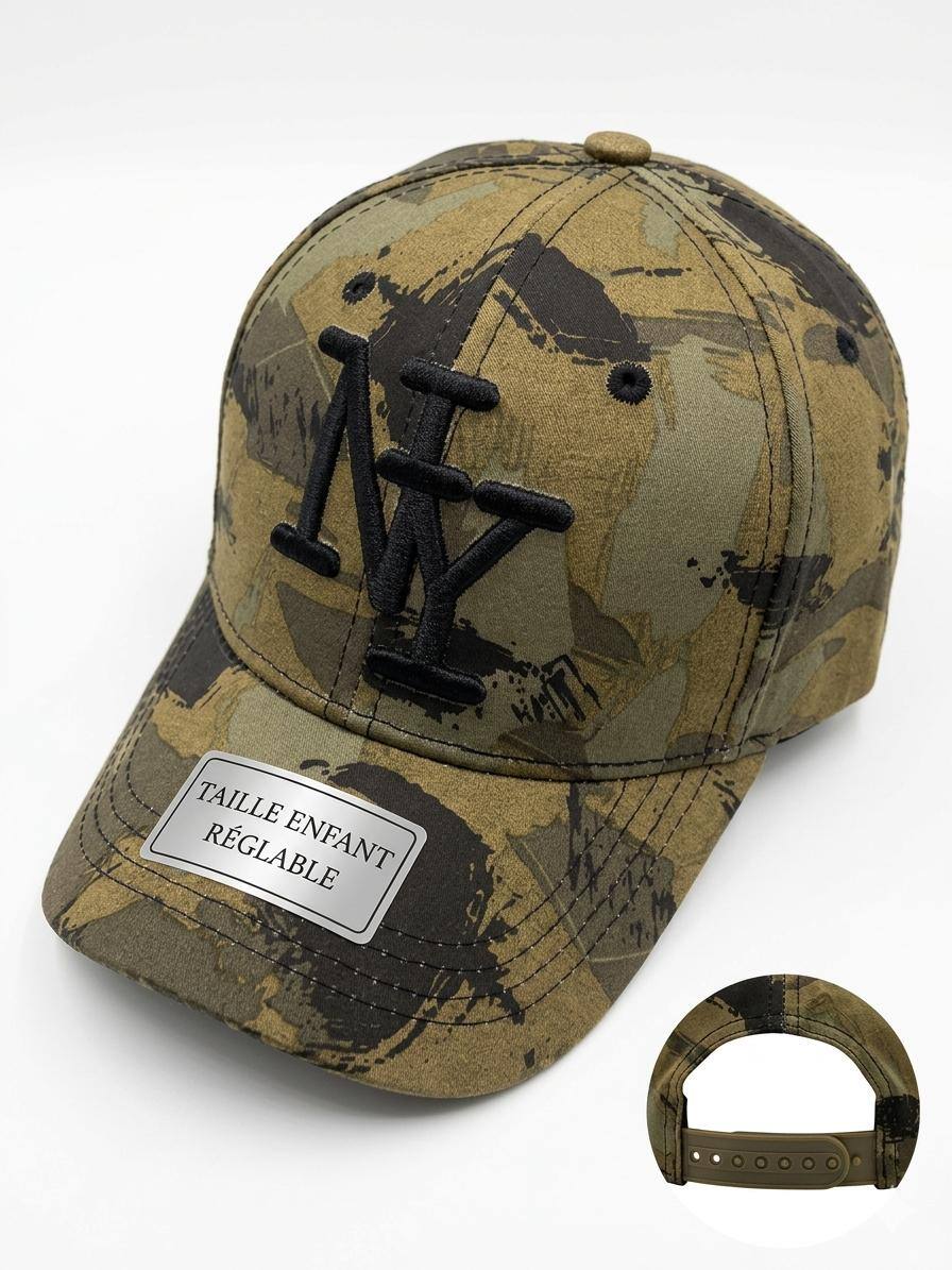 Grossiste NY - Casquette NY enfant chasseur vert