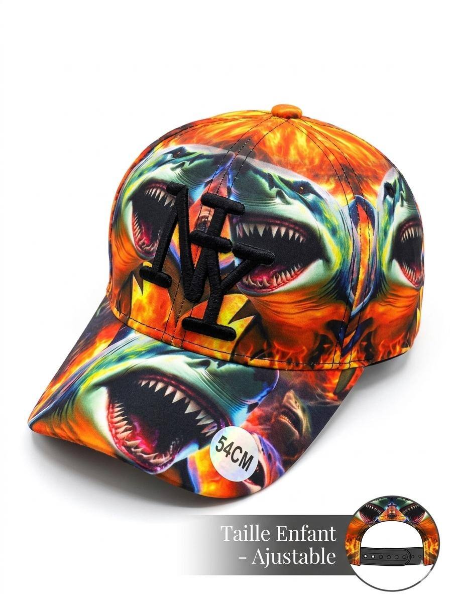 Wholesaler NY - kids' NY cap shark fire