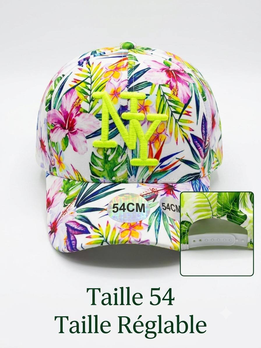 Grossiste NY - Casquette NY enfant fleur d'été logo fluo