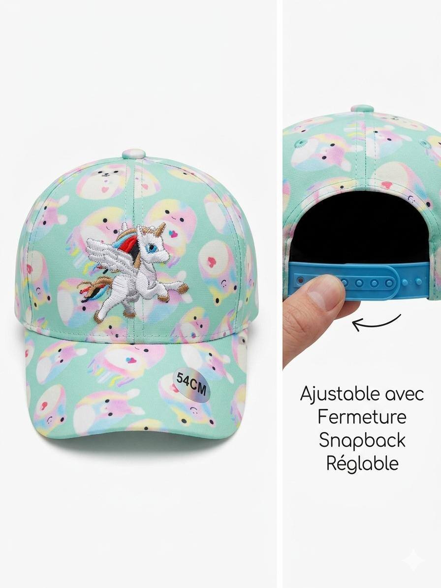 Wholesaler NY - Turquoise blue unicorn NY cap for kids