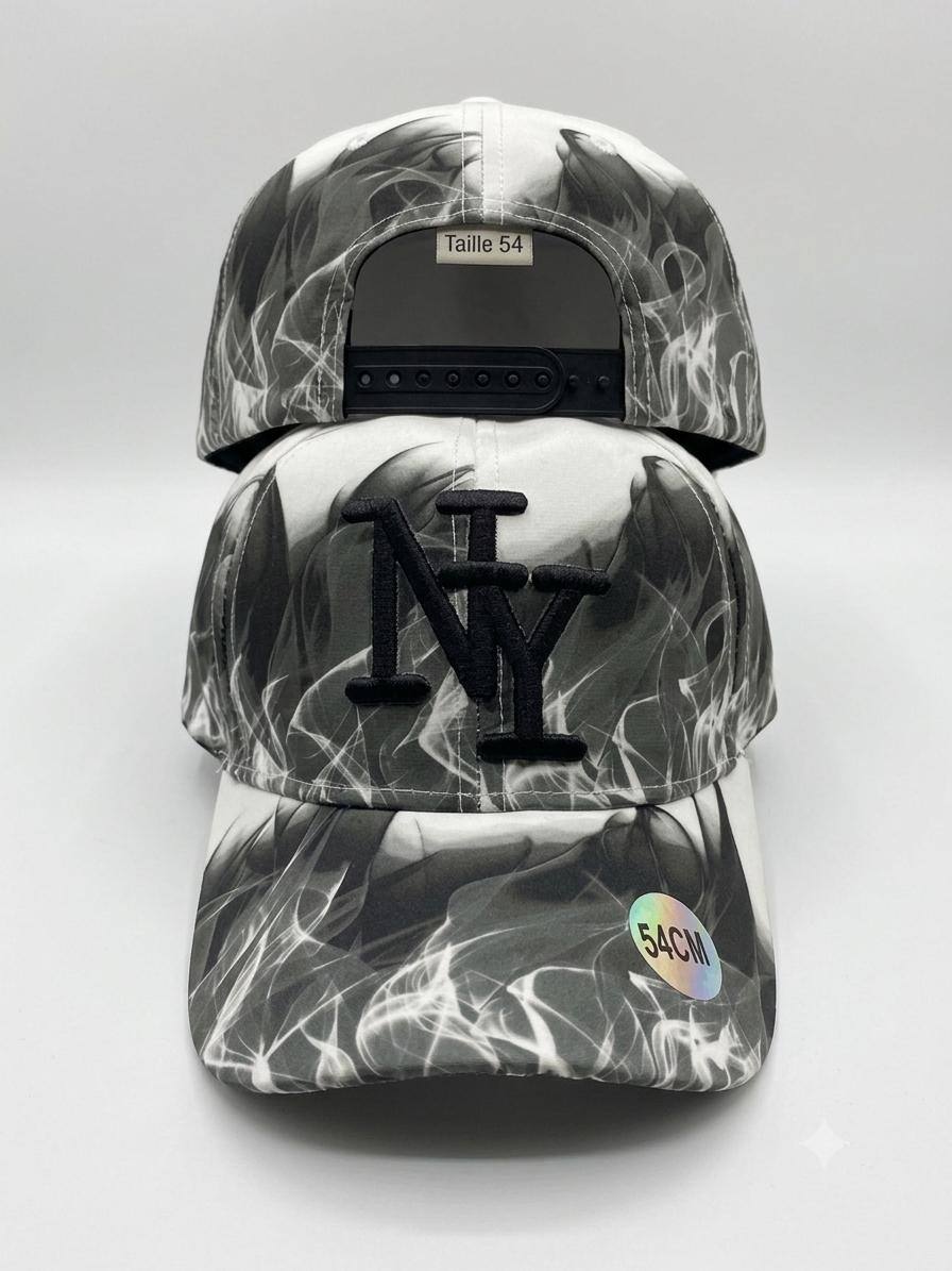 Grossiste NY - Casquette NY enfant feu blanc noir