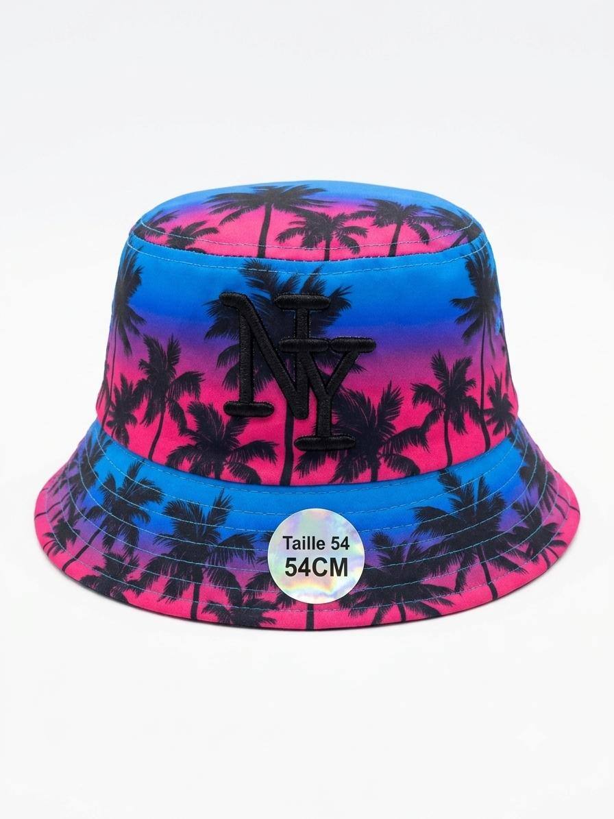 Grossiste NY - Bob NY enfant palmier bleu et rose