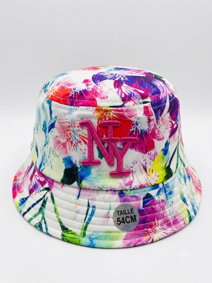 Grossiste NY - Bob NY enfant fleures multicolore logo rose