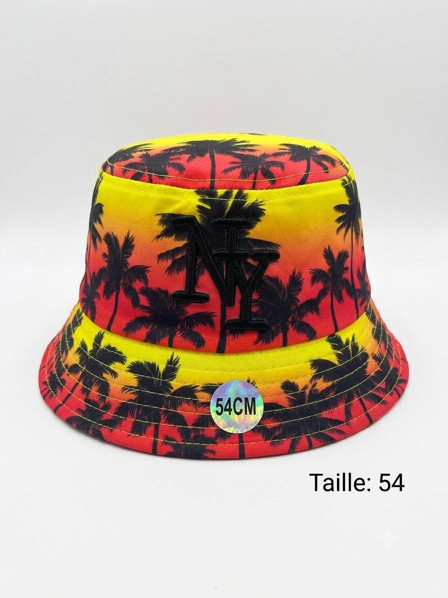 Grossiste NY - Bob NY enfant palmier orange logo noir