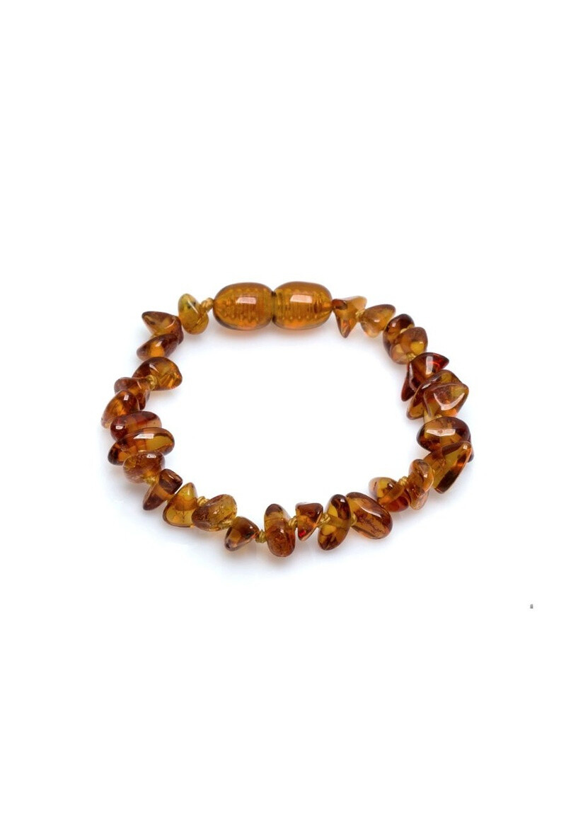 Wholesaler OPALOOK FRANCE - Baby bracelet Amber Natural Cognac Baltic Sea Chips - Gab2