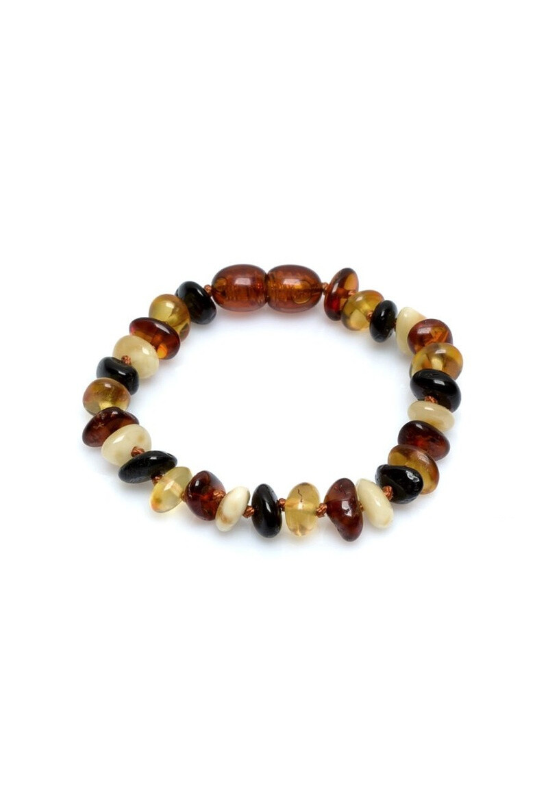Wholesaler OPALOOK FRANCE - Multicolored amber Baby Baby Bracelet - Gab1m