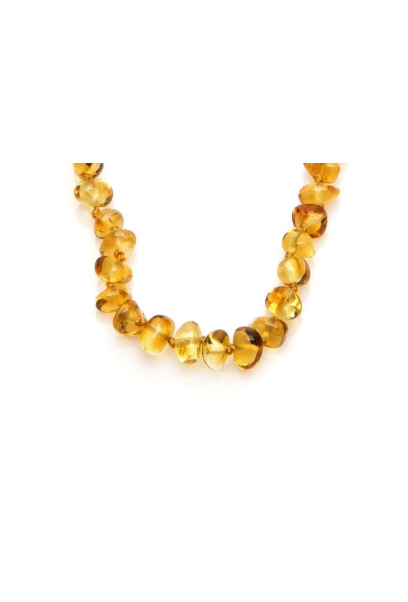 Wholesaler OPALOOK FRANCE - Honey amber necklace, 32 - 33 cm - AKWK1H