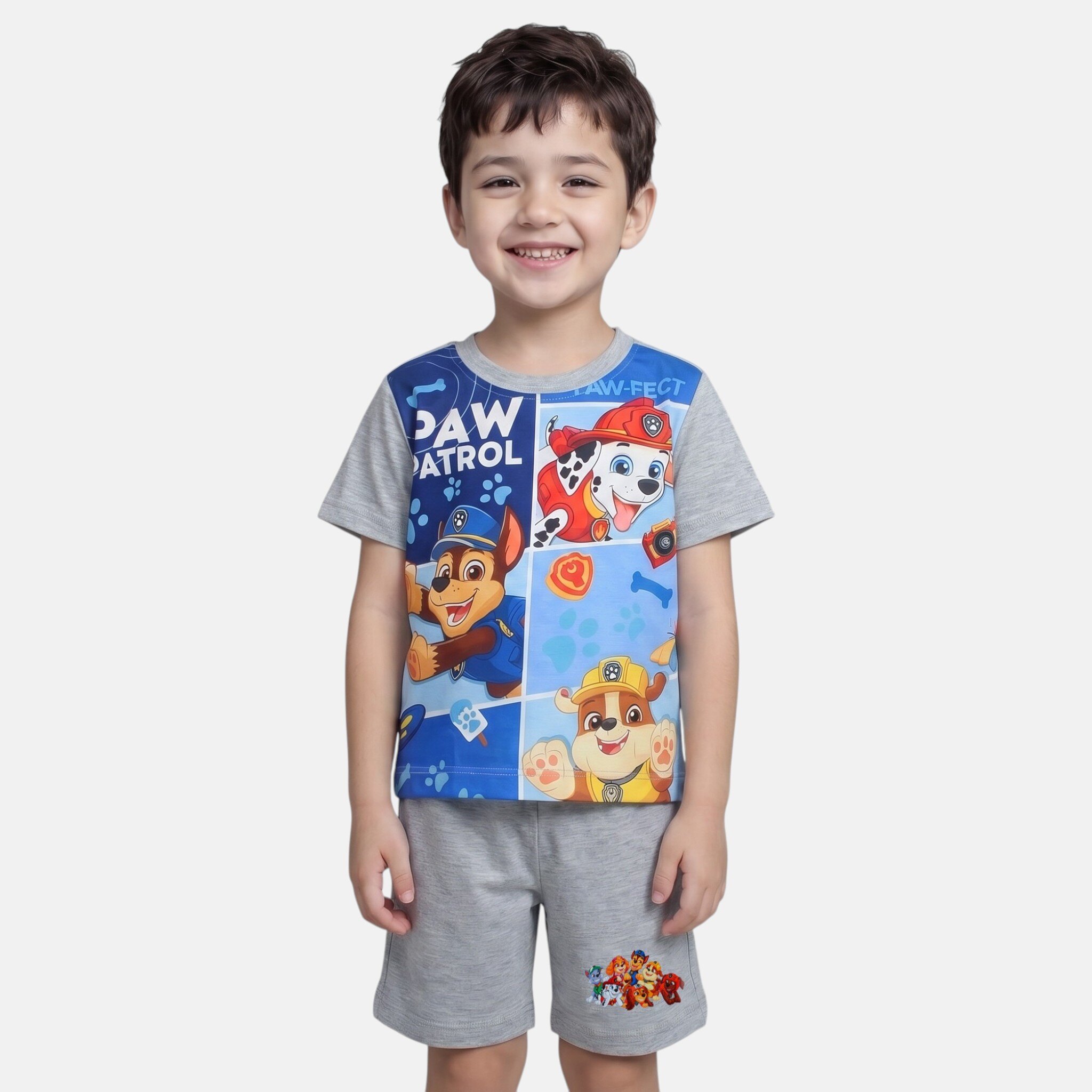 Großhändler Paw Patrol - Jungen Paw Patrol T-Shirt und Shorts Set