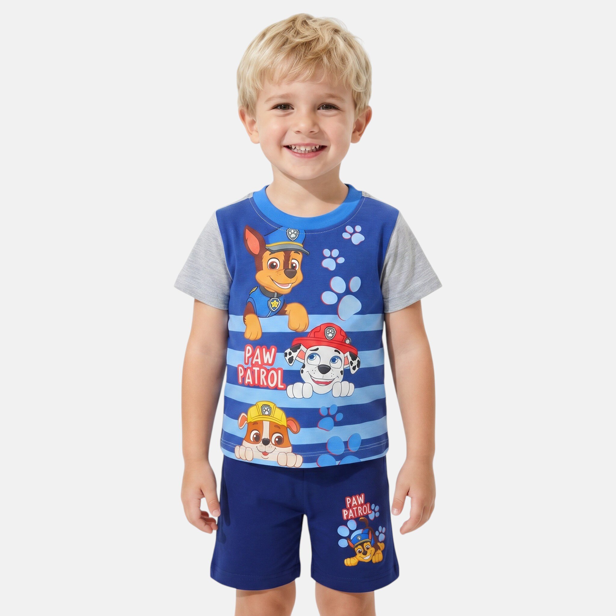Großhändler Paw Patrol - Paw Patrol Jungen T-Shirt und Shorts Set