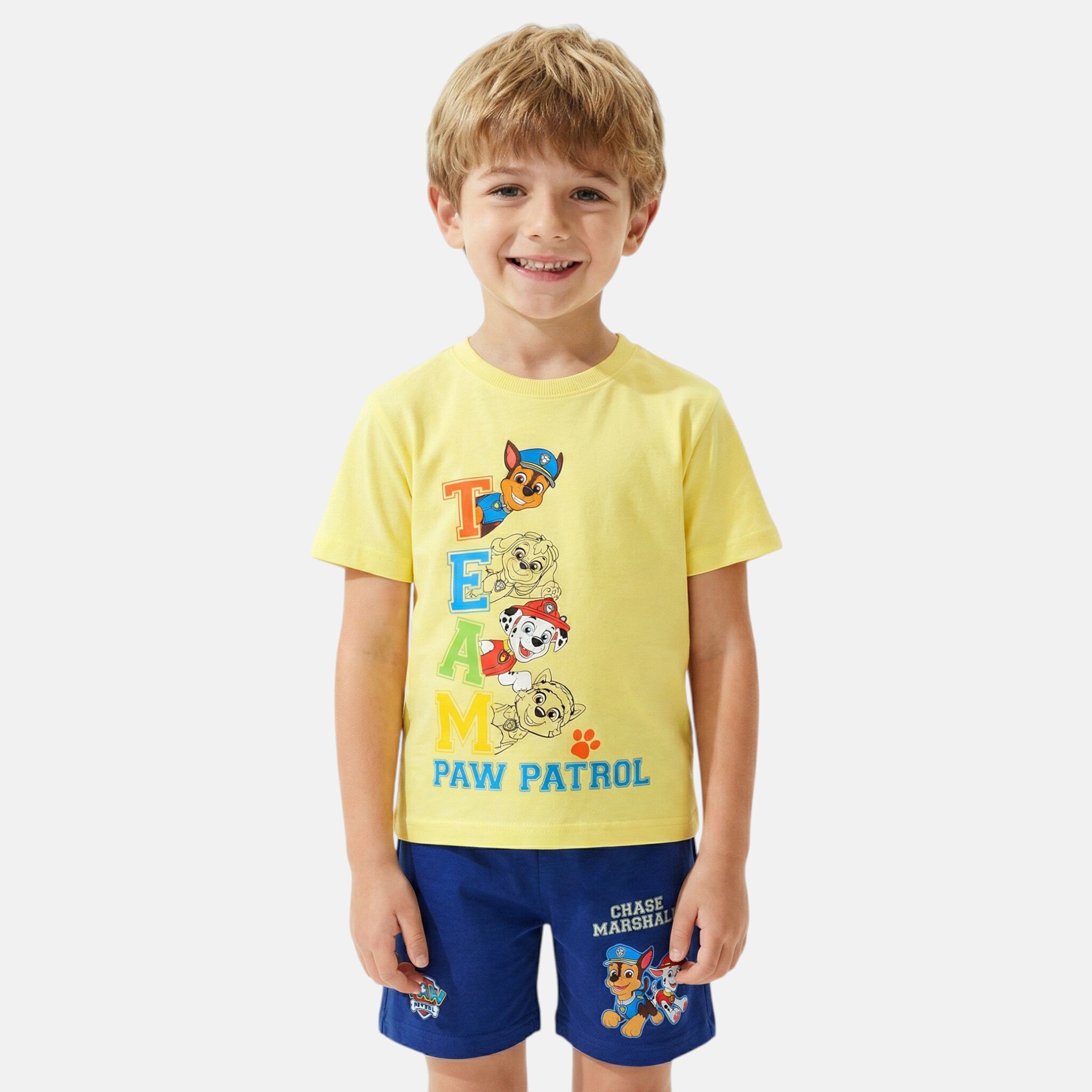Großhändler Paw Patrol - Paw Patrol Jungen T-Shirt und Shorts Set