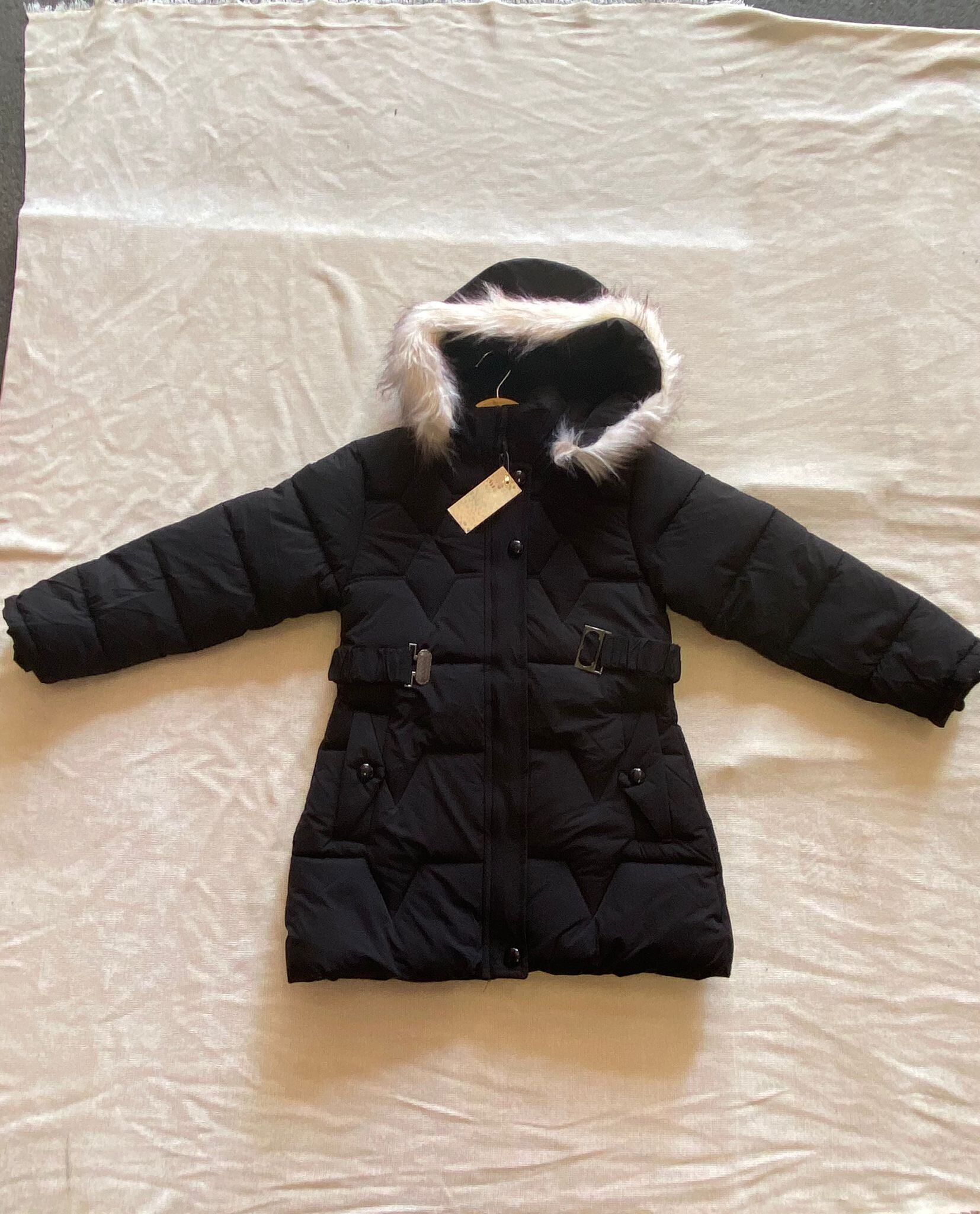 Grossiste PETITE ETOILE - Doudoune fille avec fourrure (4 à 14 ans)