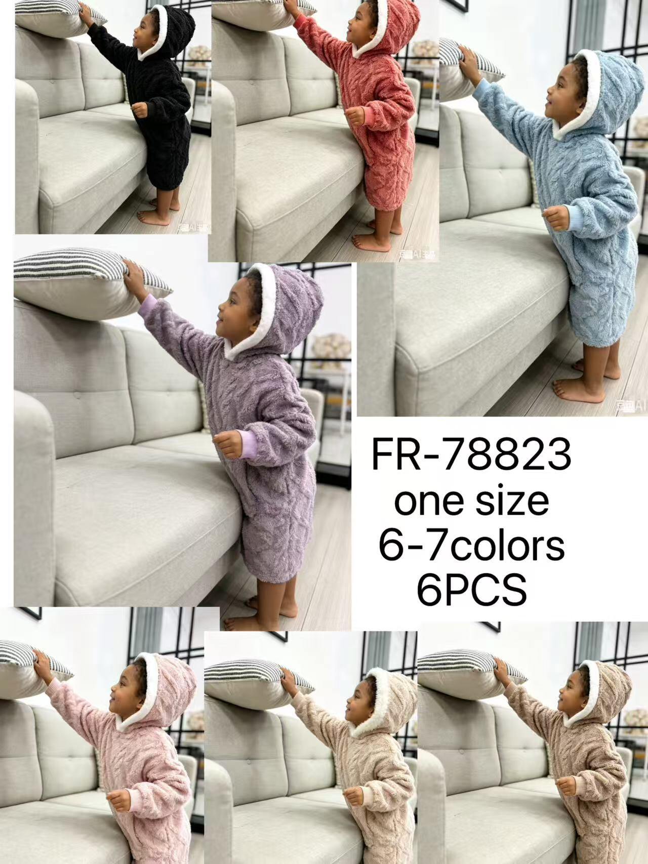 Grossiste PHENIX ROUGE - Combinaison Pyjama Enfant à Capuche