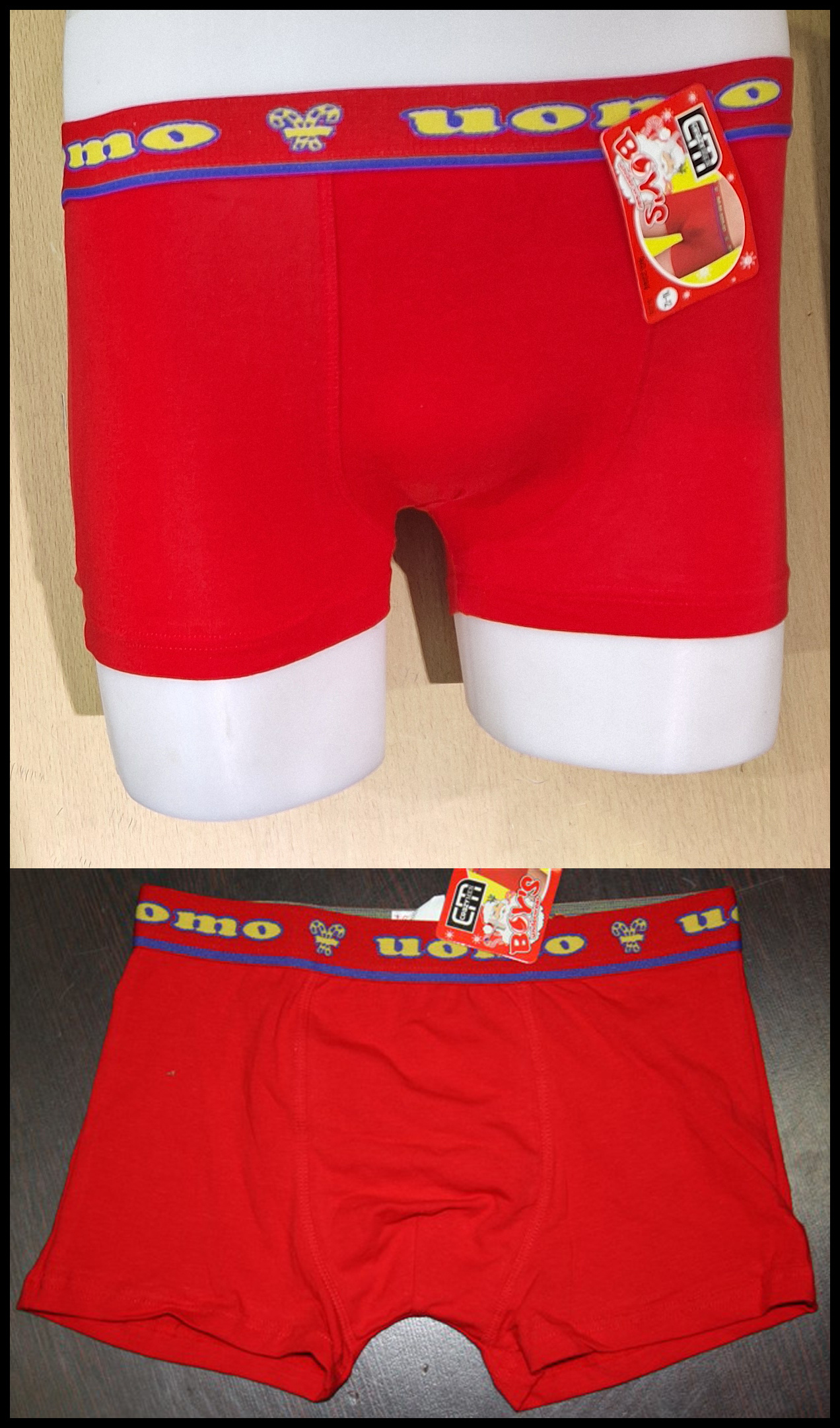 Wholesaler PHENIX ROUGE - BOYS' COTTON BOXERS