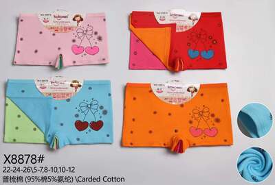 Grossiste PHENIX ROUGE - Boxers Fille Coton LOT DE 3 Grossiste PHENIX ROUGE - Boxers Fille Coton LOT DE 3